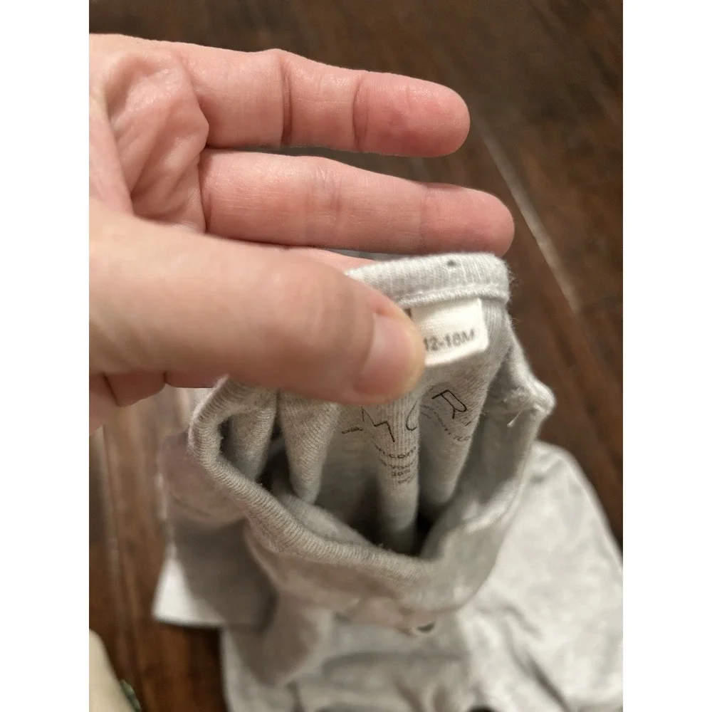 Baby Mori Bamboo Cotton Grey Pajamas 12-18 Month Soft Long-sleeve Pants